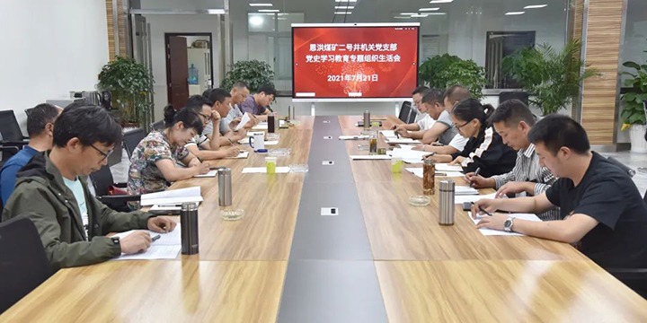 恩洪煤矿各党支部开展党史学习教育专题组织生活会